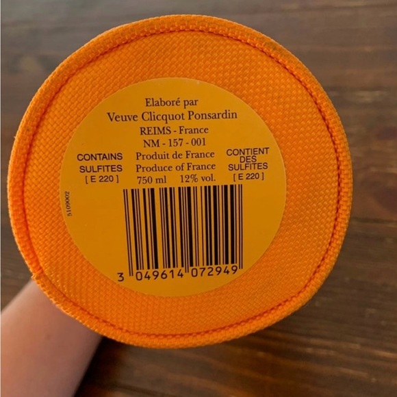 Veuve Clicquot Orange Champagne Insulated Tote Bag Ice Jacket Bottle Carrier - Picture 6 of 8
